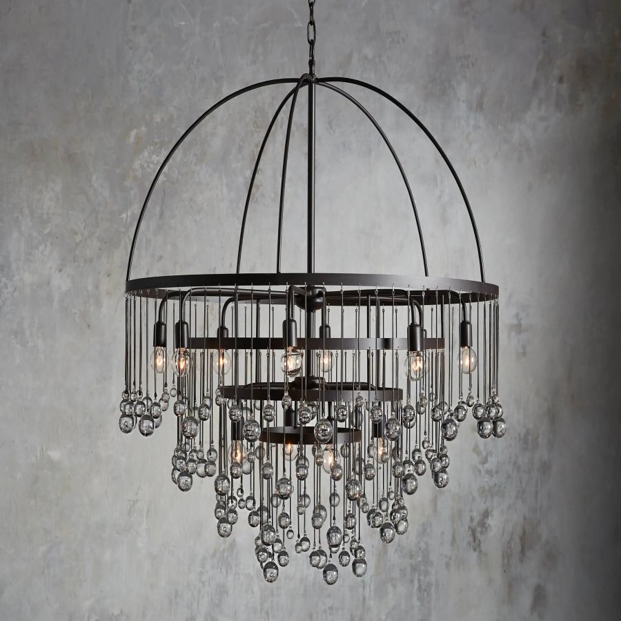 Hanson Round Glass Chandelier