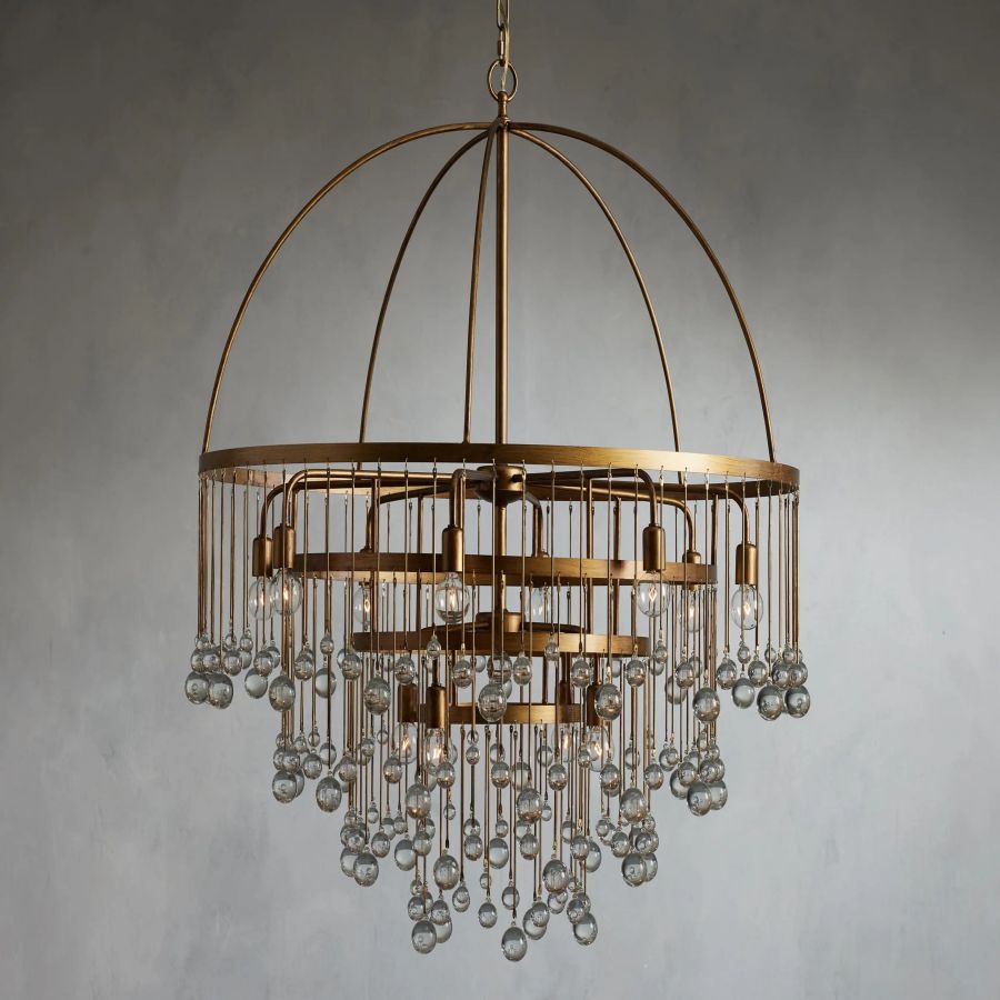 Hanson Round Glass Chandelier