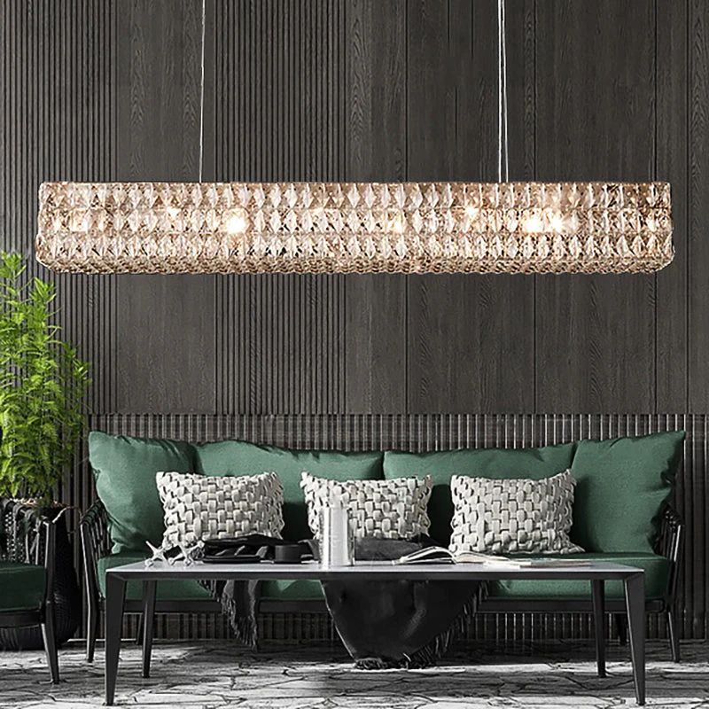 Gadsden Crystal Linear Chandelier 49“W 61”W