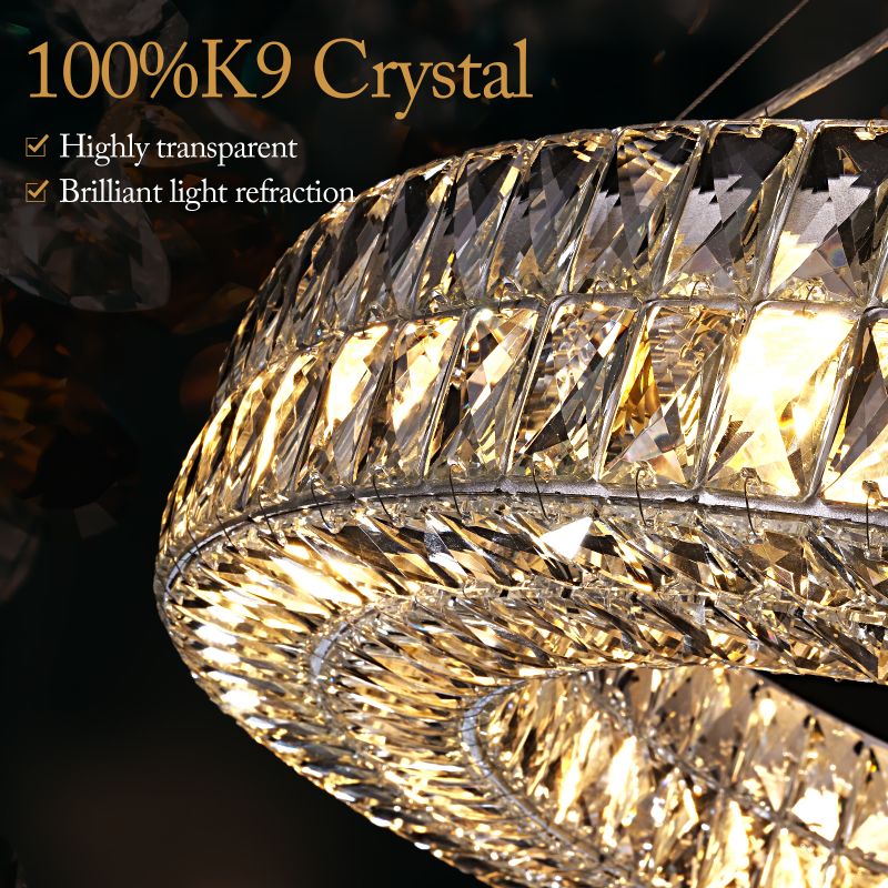 Gadsden Crystal Round Chandelier 32"D,44"D,59"D