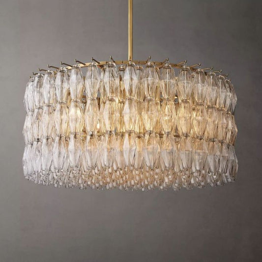 Vicky Clear Glass Round Chandelier 37"