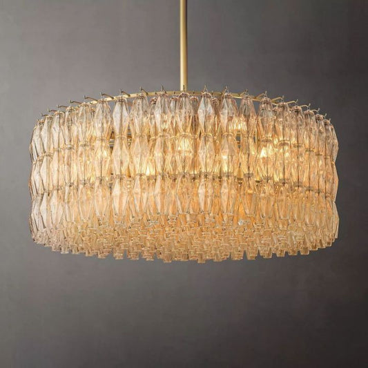 Vicky Clear Glass Round Chandelier 47"