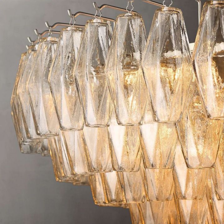 Vicky Clear Glass Tiered Round Chandelier 47"