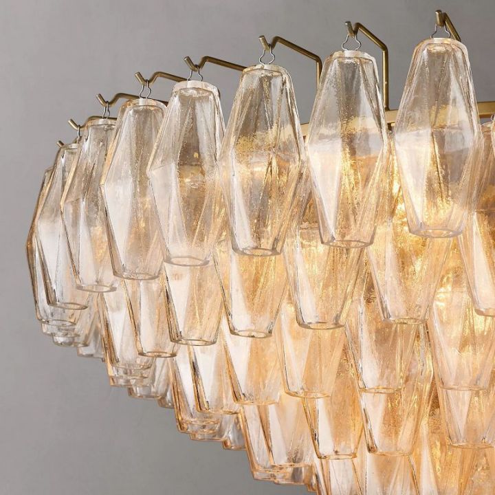 Vicky Clear Glass Tiered Round Chandelier 47"