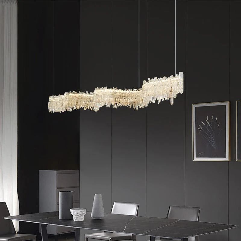 Gina Rock Crystal Linear Chandelier