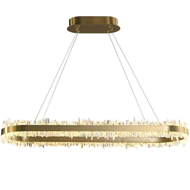 Gina Rock Crystal Oval Chandelier