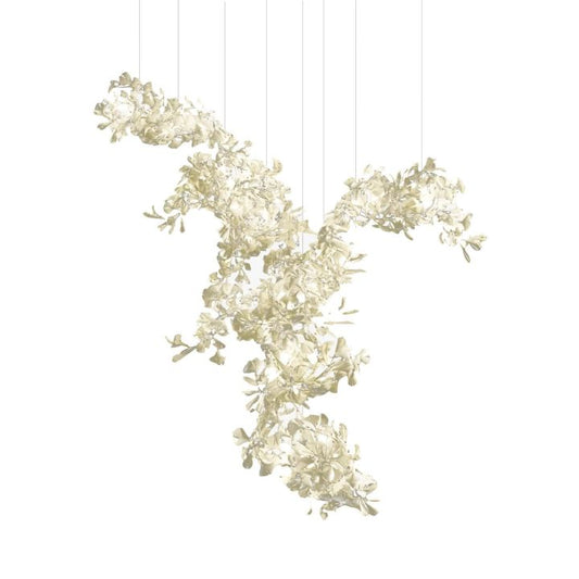 Ceramic Gingko Combination Large Chandelier