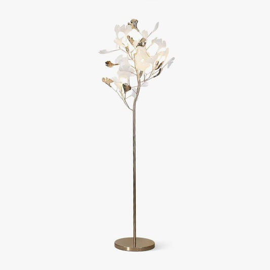 Ceramic Gingko Leaf Floor Lamp