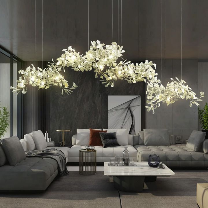 Ceramic Gingko Luxury Chandelier Style H