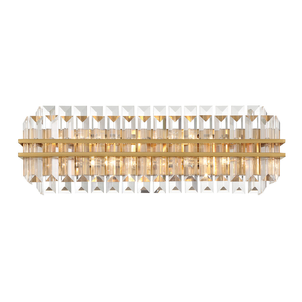 Hayes Crystal 4 Light Bathroom Wall Sconce