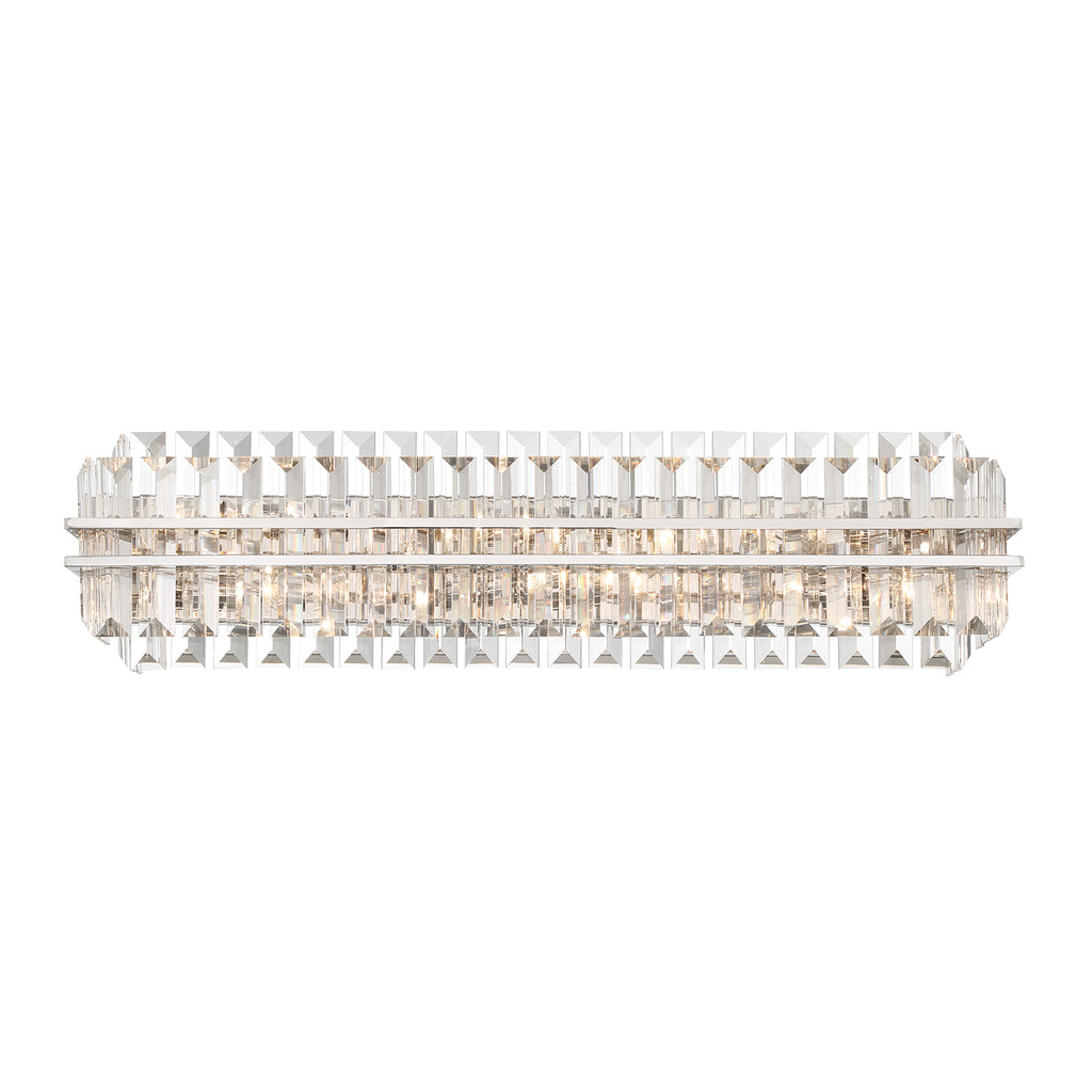 Hayes Crystal 6 Light Bathroom Wall Sconce