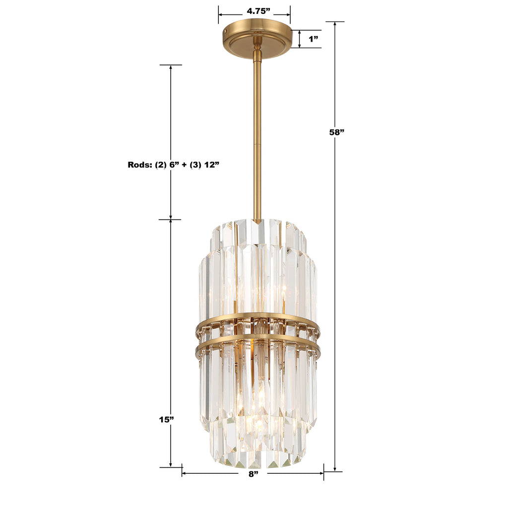 Hayes Round Crystal 4 Light Chandelier