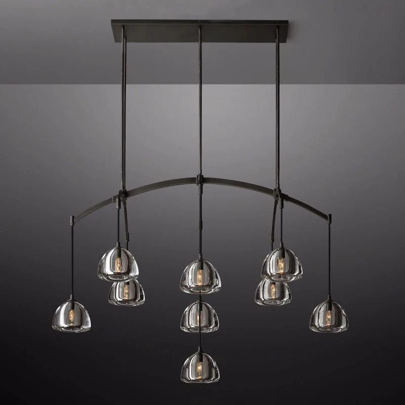 Hemisphere Linear Chandelier 54''