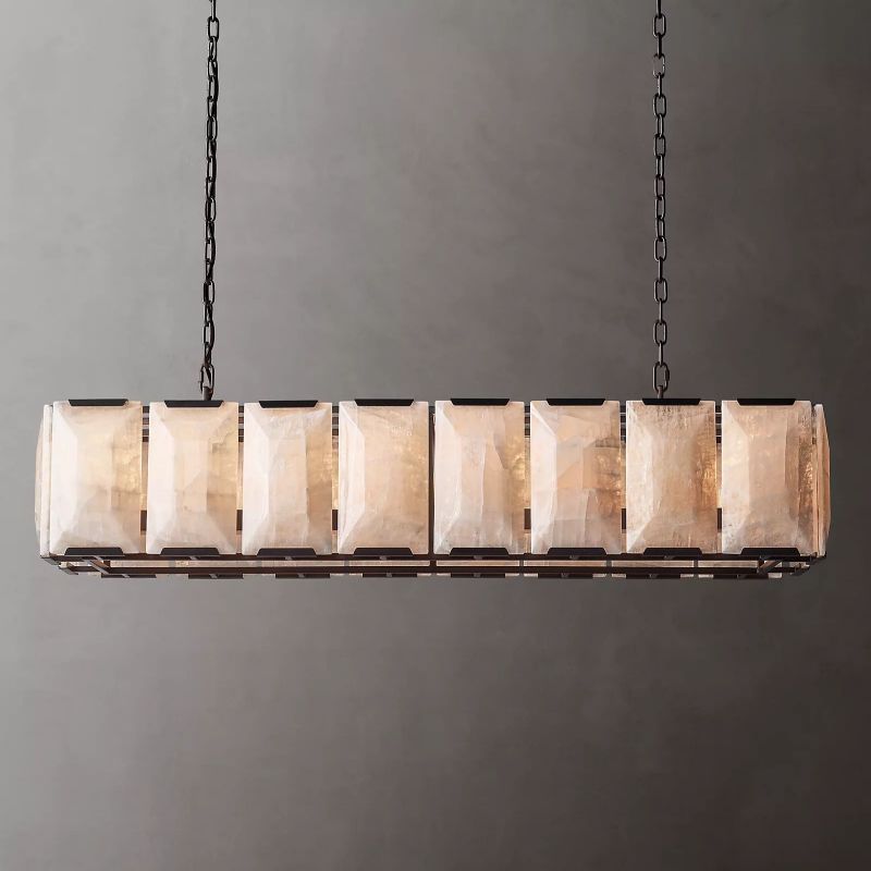 Paula Calcite Rectangle Chandelier