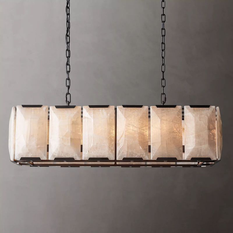 Paula Calcite Rectangle Chandelier