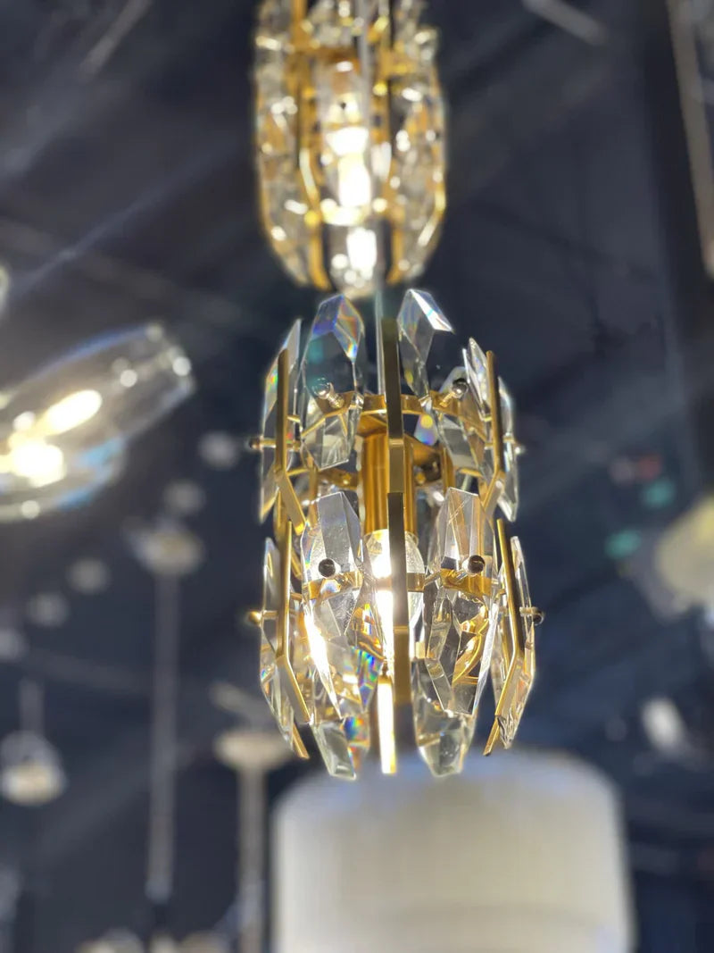 Sol Odeon Crystal Pendant Foyer Light 3 lights