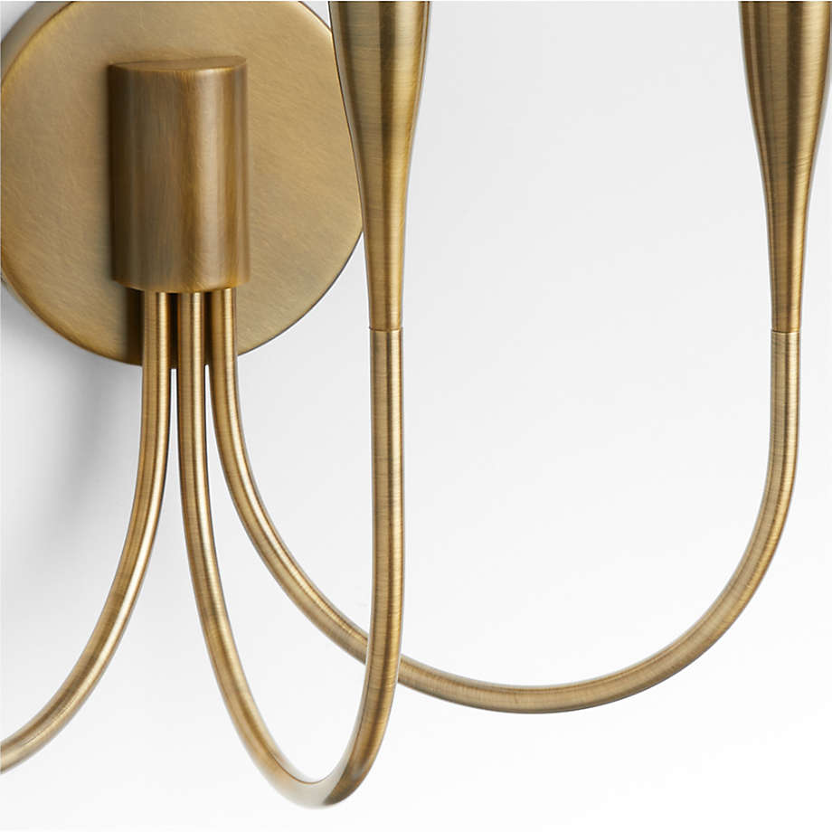 Iiona Brass Candelabra Wall Sconce Light