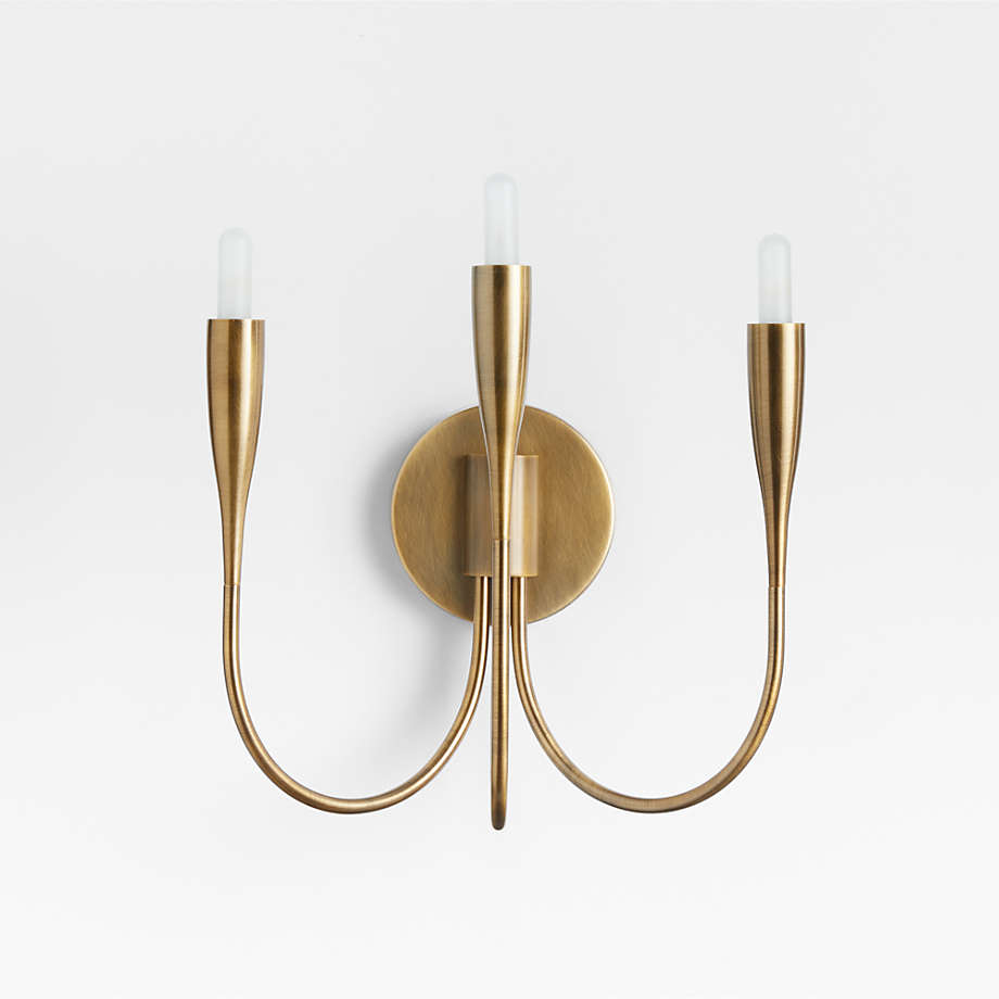 Iiona Brass Candelabra Wall Sconce Light