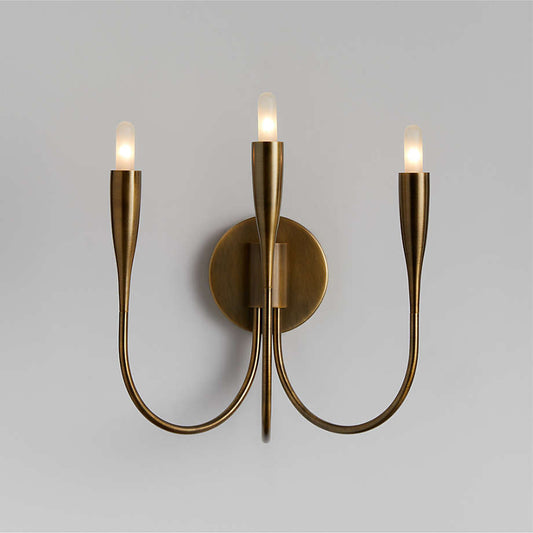 Iiona Brass Candelabra Wall Sconce Light