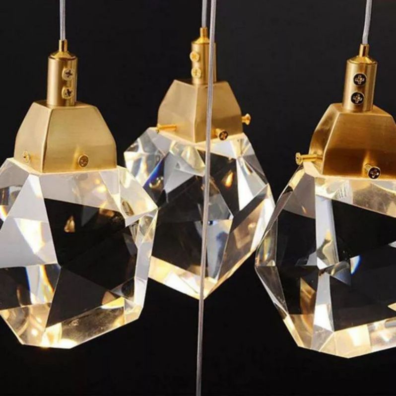 Irene Faceted Crystal Prisms Chandeliers For Staircase