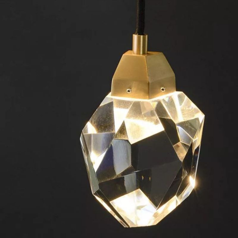 Irene Faceted Crystal Prisms Wall Sconce (Cord)