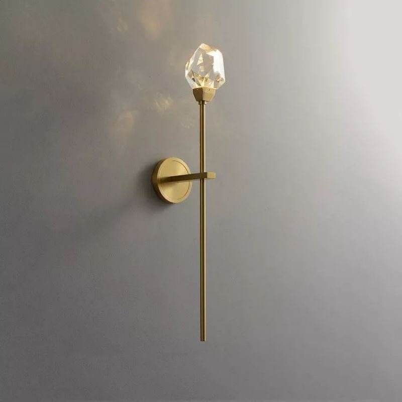 Irene Faceted Crystal Prisms Wall Sconce (Rod)