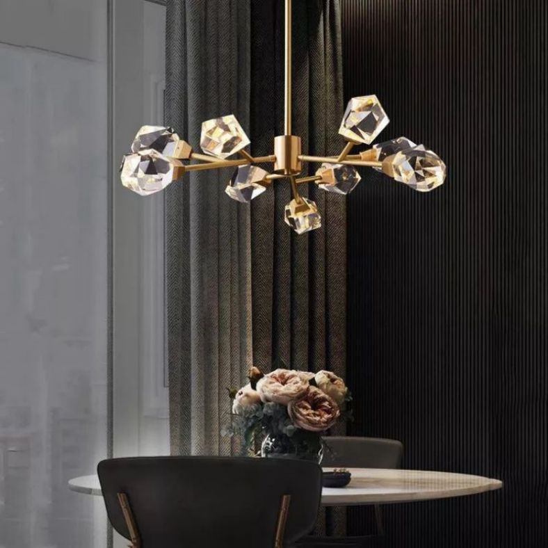 Irene Faceted Oval Chandelier For Living Room