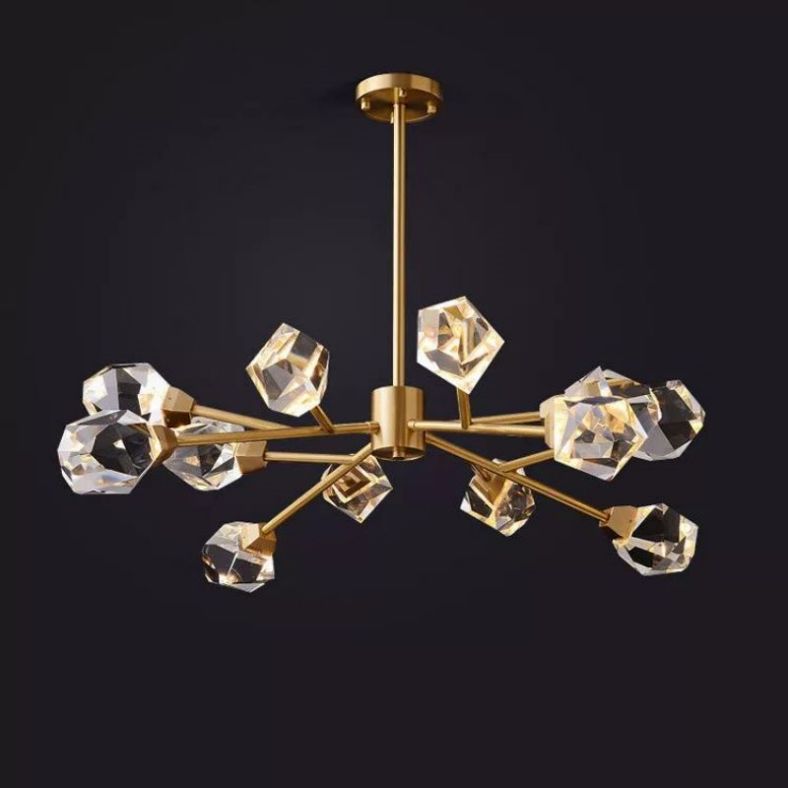 Irene Faceted Oval Chandelier For Living Room