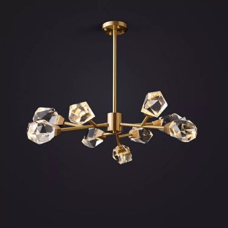 Irene Faceted Oval Chandelier For Living Room