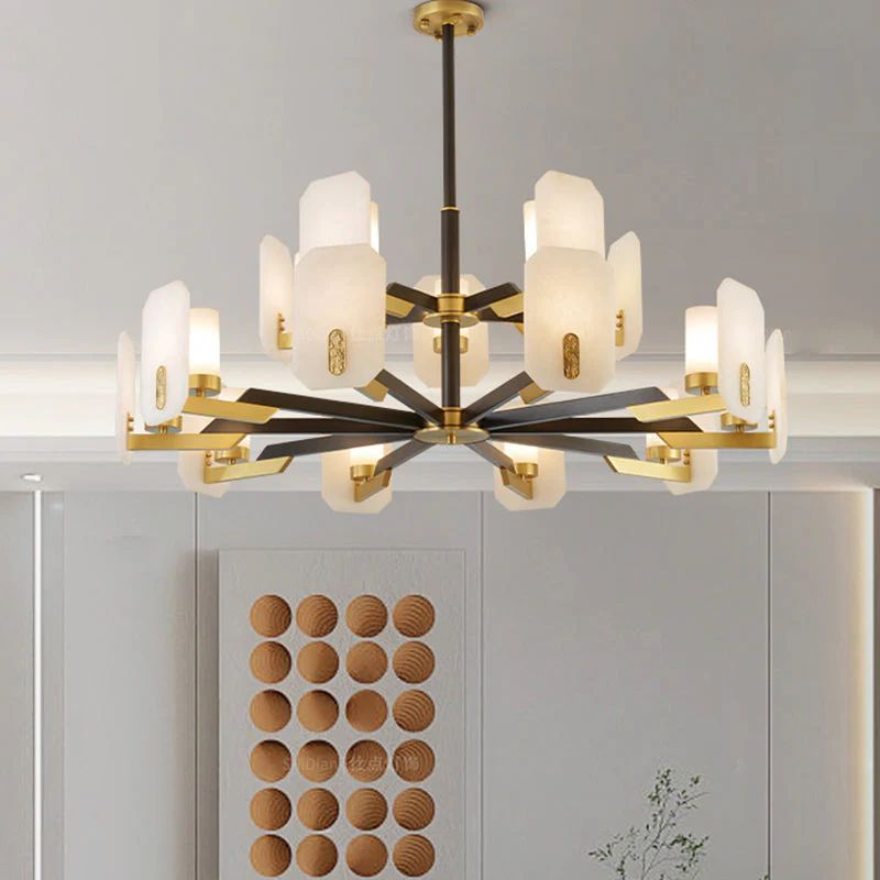 Janina Alabaster Round chandelier