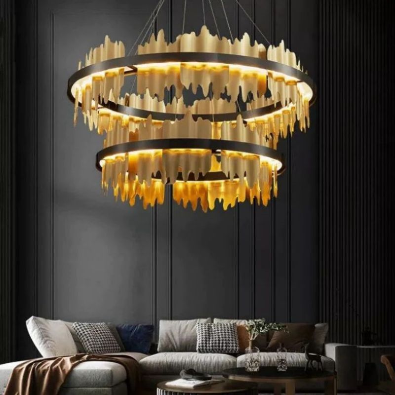 Elvira 2-Tier Modern Round Chandelier