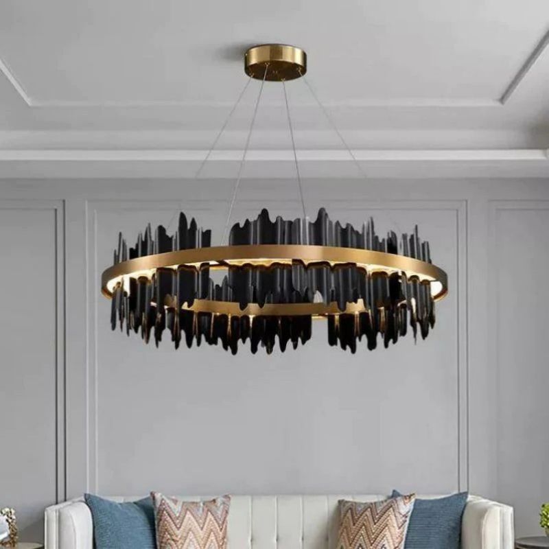 Elvira Modern Sculpture Round Chandelier