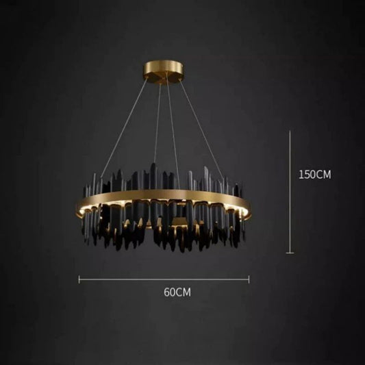 Elvira Modern Sculpture Round Chandelier