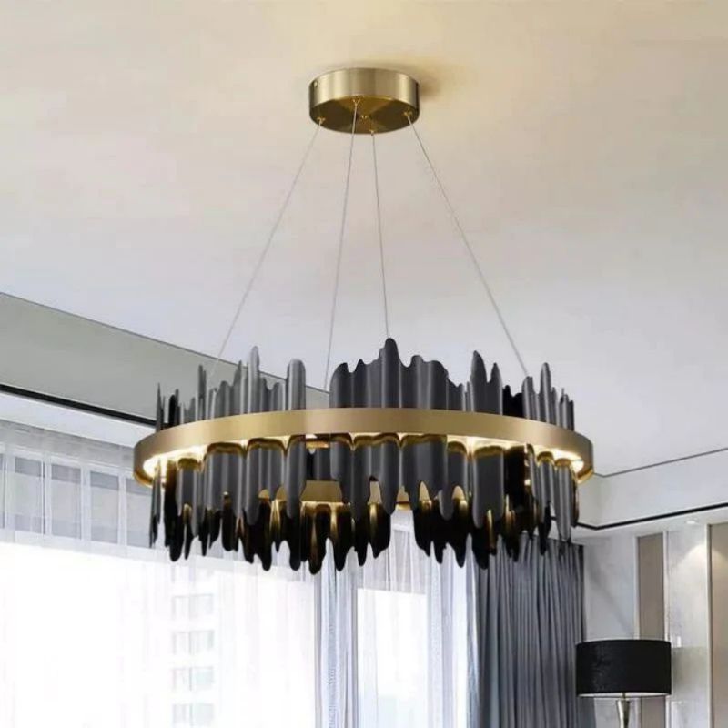 Elvira Modern Sculpture Round Chandelier