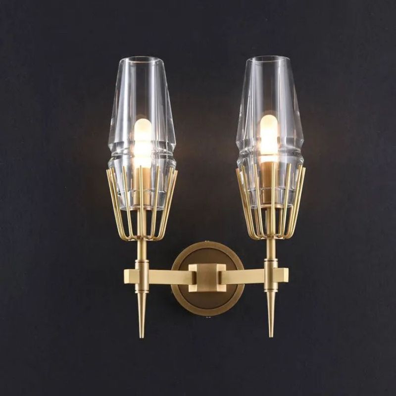 Kama Crystal Double Wall Sconce