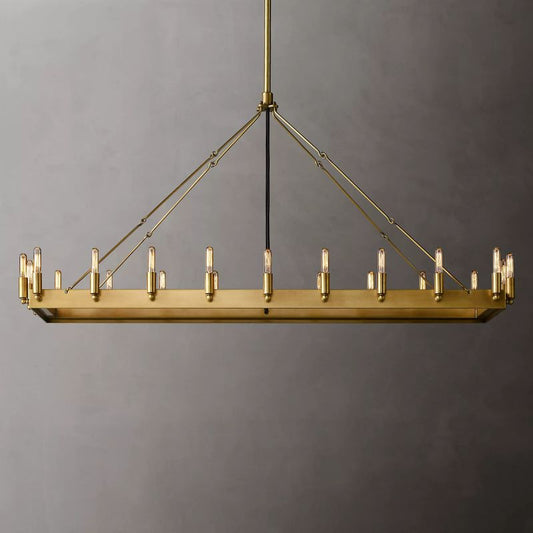 Lalania Vintage Filament Rectangular Chandelier 52''
