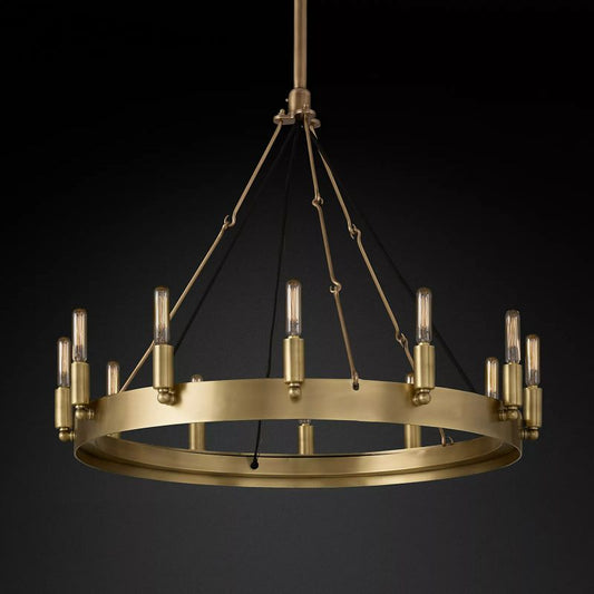 Lalania Vintage Filament Round Chandelier 26‘’