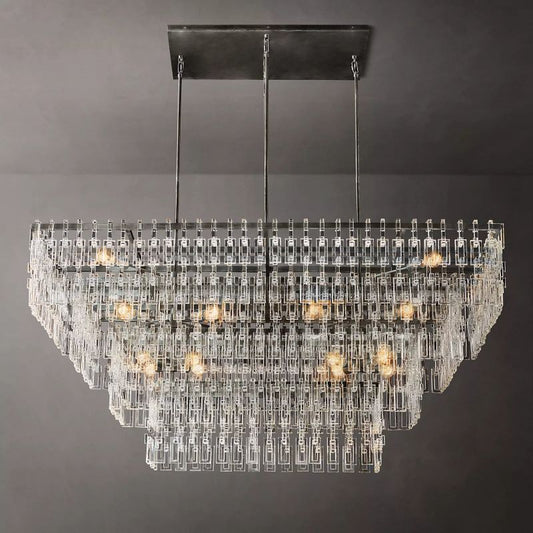 Maggie 4-Tier Rectangular Chandelier 72"