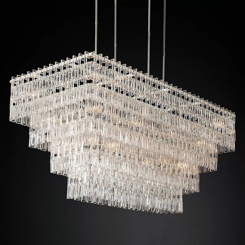 Maggie 4-Tier Rectangular Chandelier 72"