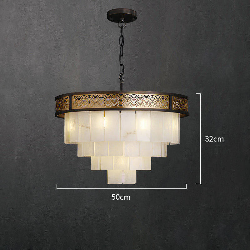 Marble Lorry Multi-layer Classic Chandelier