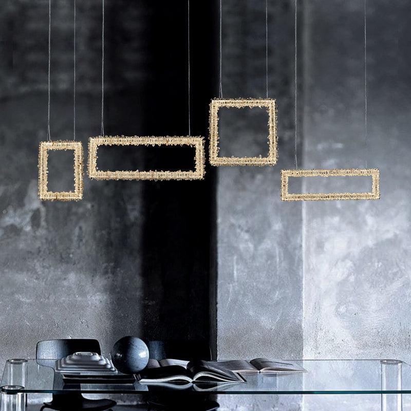 Modern Rock Crystal Dining Room Chandelier