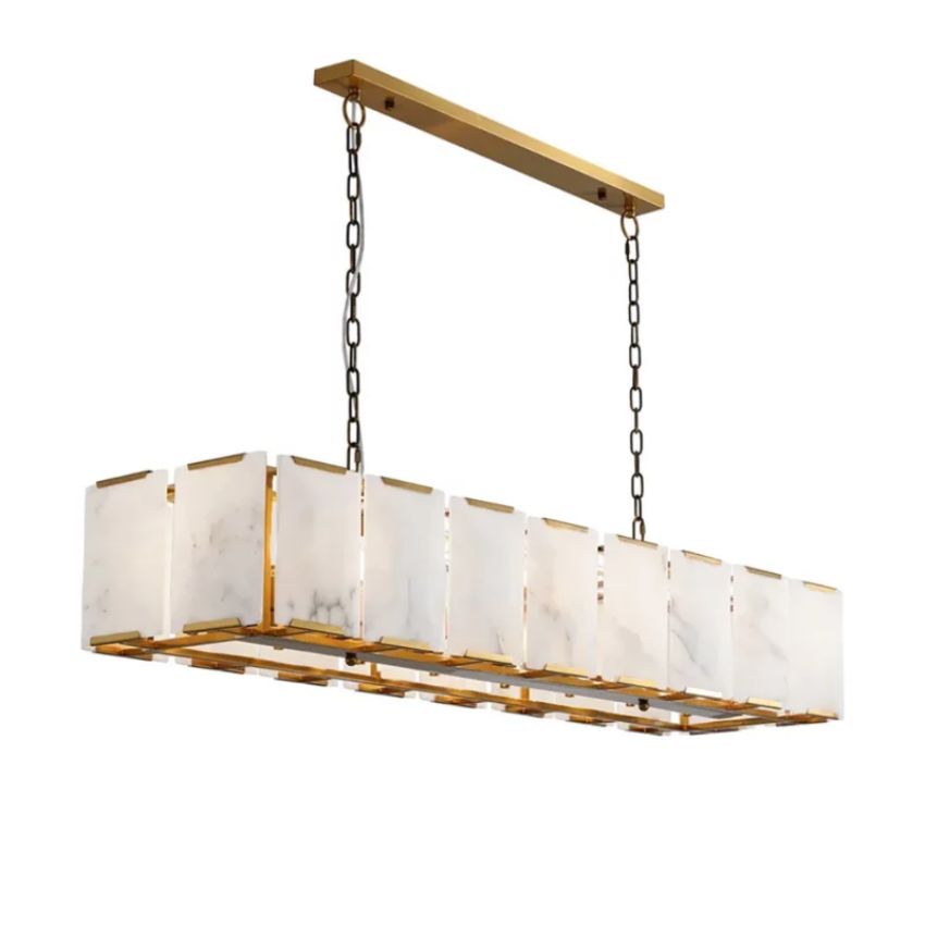 Galisa Alabaster Rectangle Chandelier