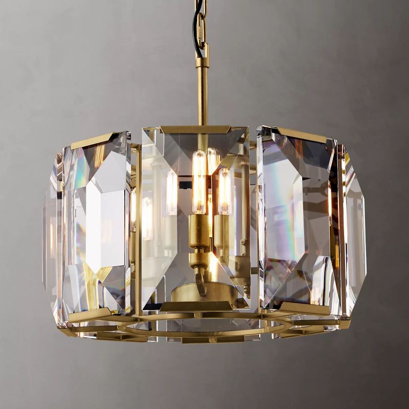 Paula Crystal Round Chandelier 19"