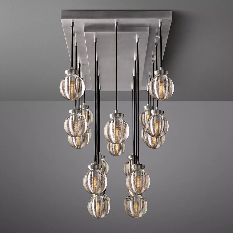 Popular Pearl Ball Linear Chandelier 54"