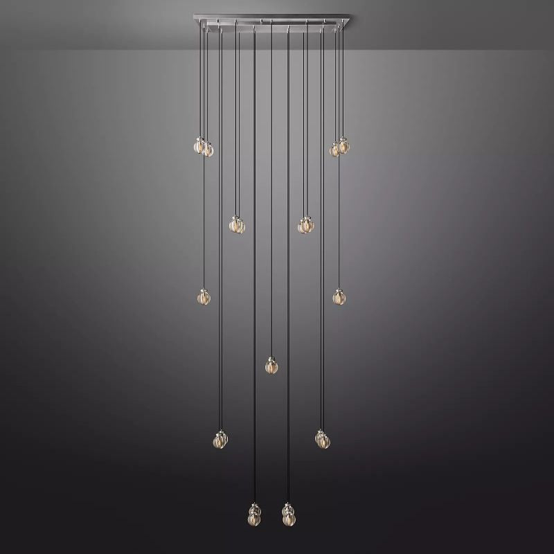 Popular Pearl Ball Linear Chandelier 54"