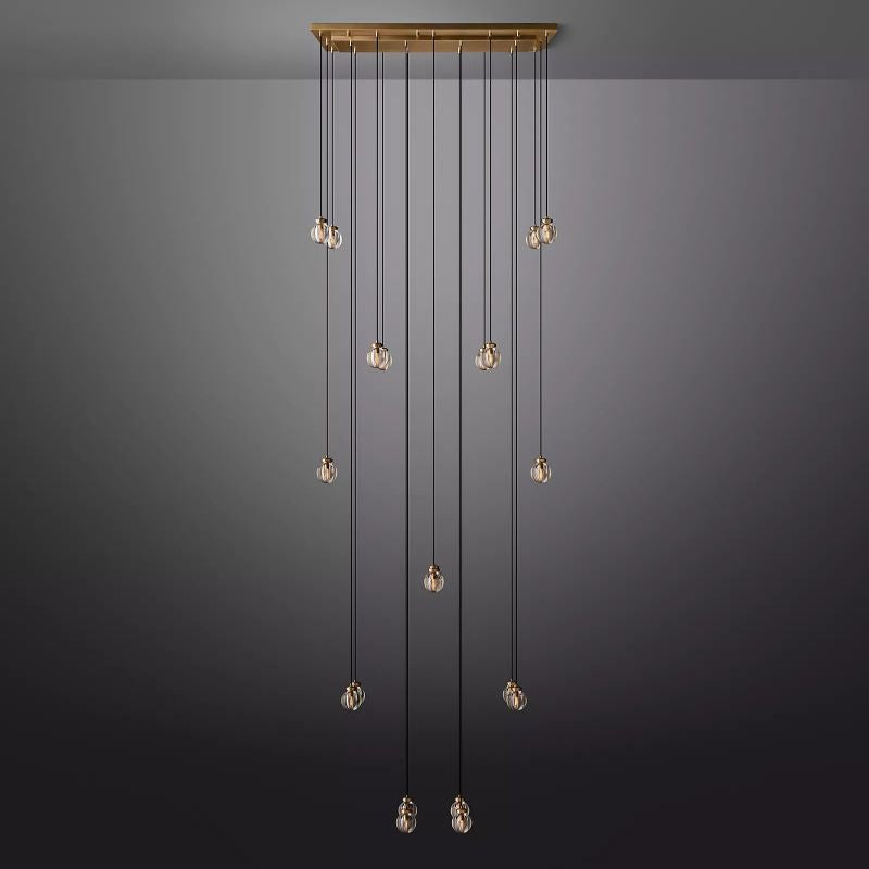 Popular Pearl Ball Linear Chandelier 54"