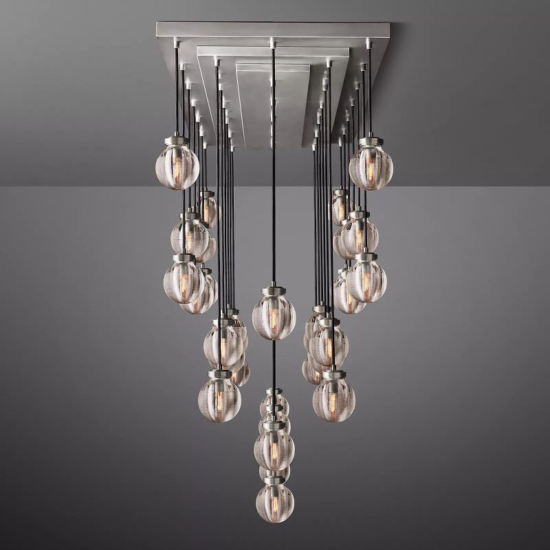 Popular Pearl Ball Linear Chandelier 72"