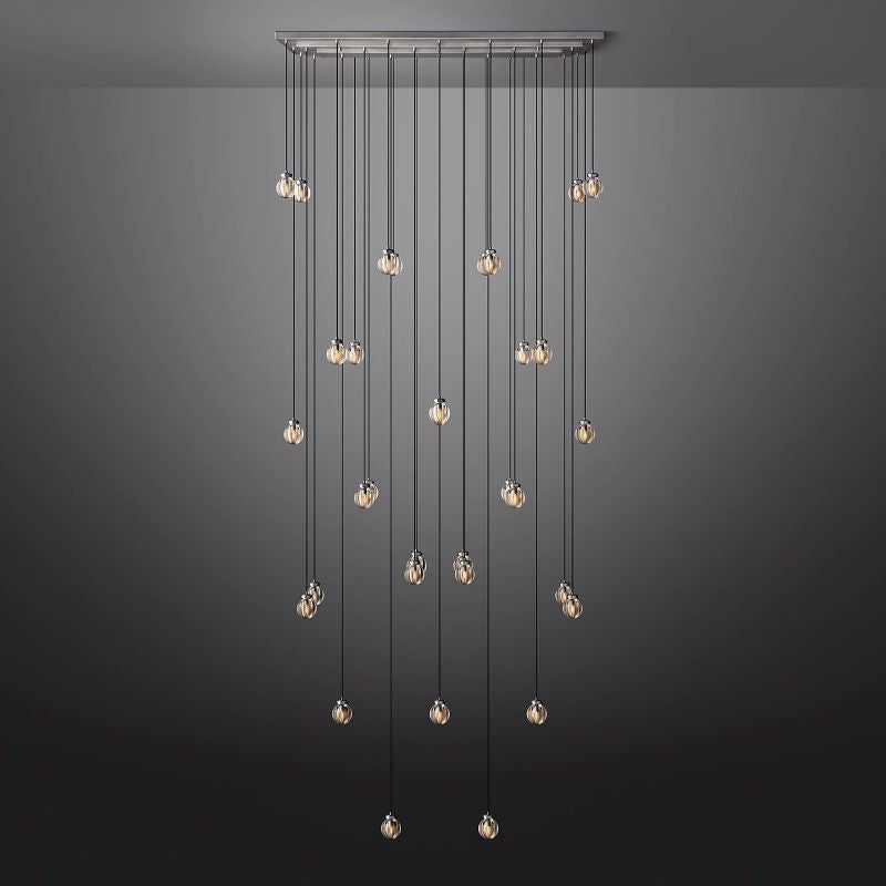 Popular Pearl Ball Linear Chandelier 72"