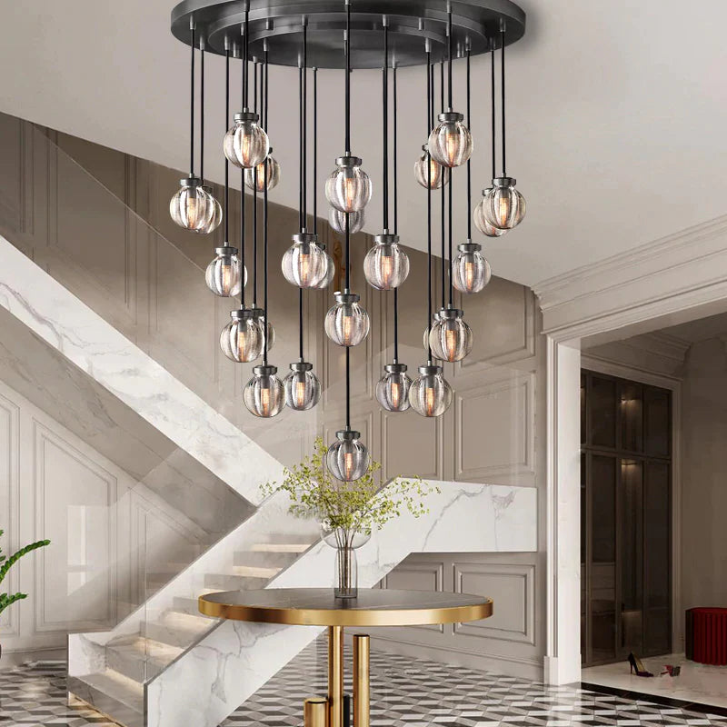 Popular Pearl Ball Round Chandelier 38"