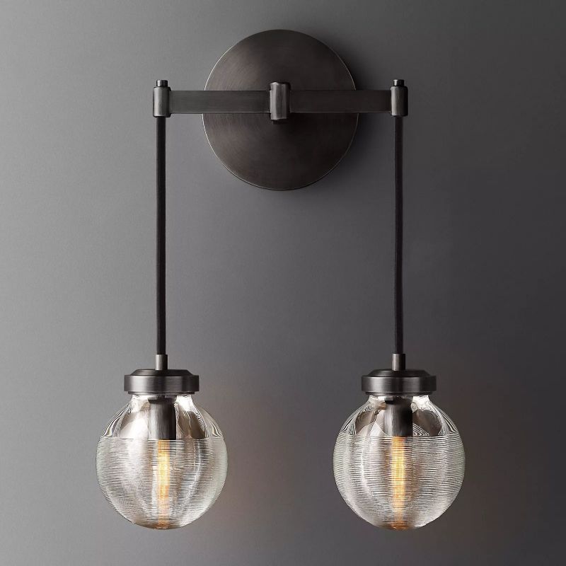 Popular Pearl Glass Ball Double-Head Wall Sconce